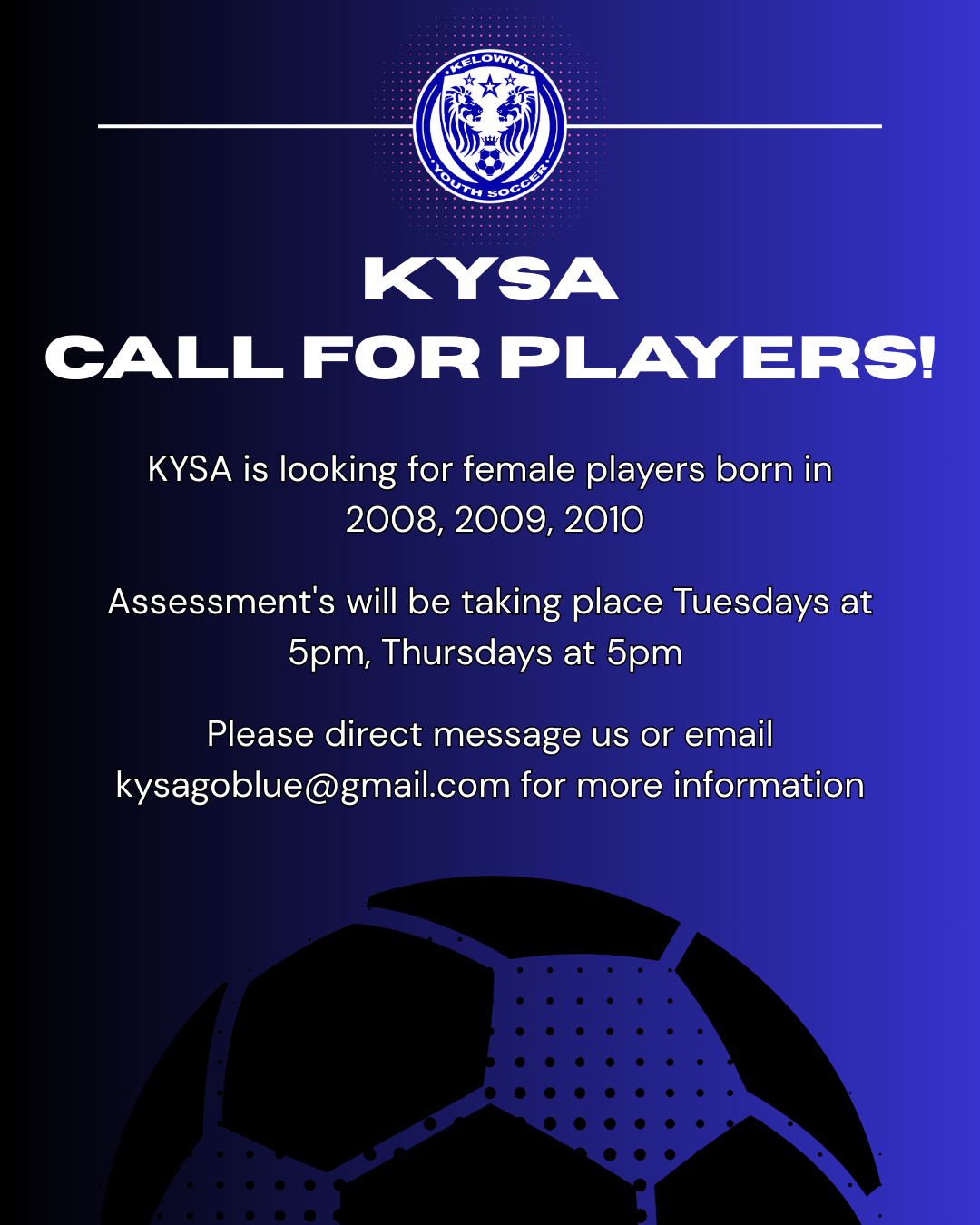 Call For Players!